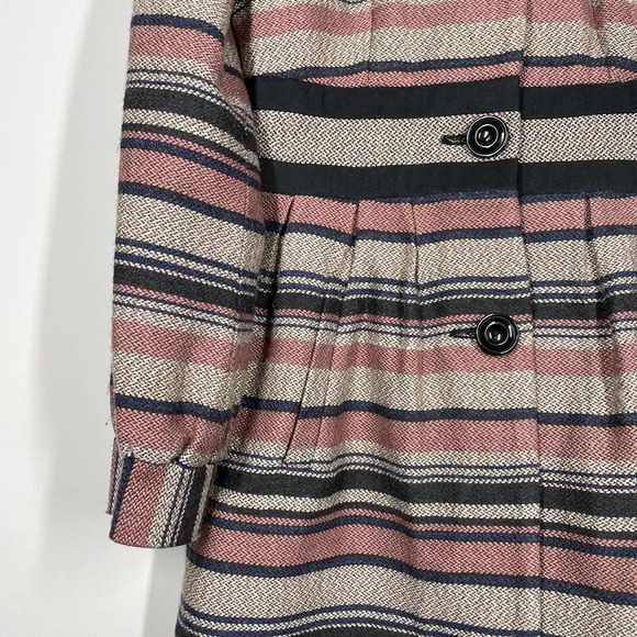 ANTHROPOLOGIE Elevenses Pattern Maker's Striped Coat 2 - Picture 13 of 13